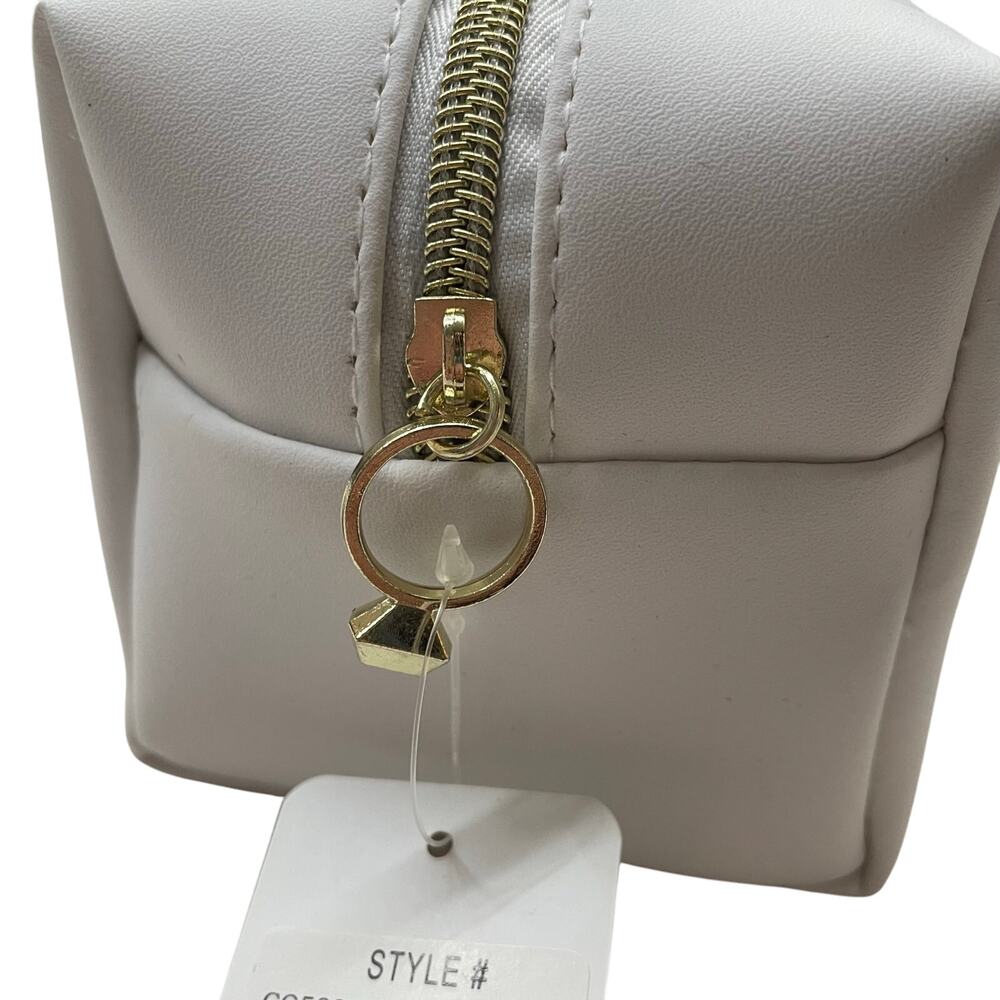 Jade & Deer Vegan Leather Bride Cosmetic Zipper Bag NWT - Picture 6 of 7